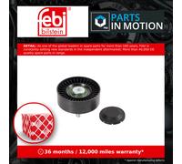 febi bilstein Idler Pulley 22744 for auxiliary belt, water pump & alternator, pack of 1, Black/White