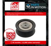 FEBI BILSTEIN Idler Pulley 49599 – V-ribbed Belt Deflection/Guide, with Screw – Pack of 1