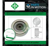 INA 532 0933 10 Deflection / Guide Pulley, v-ribbed belt