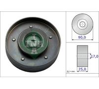 Aux Belt Idler Pulley fits AUDI A4 B8 2.0 08 to 15 Guide Deflection INA Quality