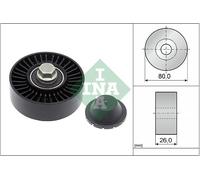 Aux Belt Idler Pulley fits BMW 525 E60, E61 2.5 05 to 10 Guide Deflection INA
