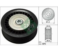 INA 532 0678 10 Deflection / Guide Pulley, v-ribbed belt