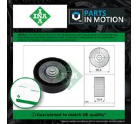Aux Belt Idler Pulley fits FORD MUSTANG 2.3 2015 on Guide Deflection INA 5157379