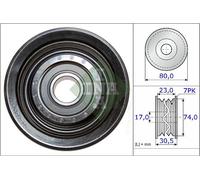 Aux Belt Idler Pulley fits HONDA STEPWGN DBA-RK 2.0 09 to 15 R20A1 Guide INA New