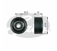 Aux Belt Idler Pulley fits JAGUAR XJ X308 4.0 97 to 03 Guide Deflection