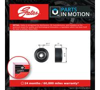 GATES T38028 Deflection / Guide Pulley, v-ribbed belt
