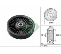 Aux Belt Idler Pulley fits JEEP GRAND CHEROKEE Mk2 2.7D 01 to 05 Guide INA New