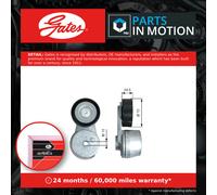 Aux Belt Tensioner fits OPEL INSIGNIA B 1.5 2017 on Drive V-Ribbed Gates Quality