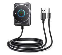 UGREEN Aux Bluetooth 5.4 Adapter for Car, Bluetooth Aux Receiver with Dual Connection, Noise Cancellation, Build-in Mic, 3.5mm Car Bluetooth Aux Adapter for Hands-Free Calls and Music Streaming