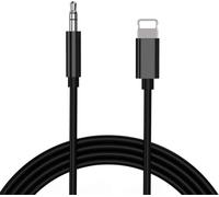 Aux Cable for iPhone in Car 3.5mm Aux Cord Compatible with iPhone 14/14 Pro/14Pro Max/13/13 Pro/12/12 Pro/11 Pro/11/Xs/XR/X/8/7 for Car Stereo/Headphones/Speaker Support All iOS System-Black(1M)