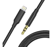 Aux Cord for iPhone,2022 Newest 3.5mm Aux Cable Compatible with iPhone 14/13/12/11/Pro/Max/SE/10/8/7/ Plus, 8 pin, 1/8 Audio Auxiliary Cord for Car Stereo, Headphone, Speaker, Black 3.3ft