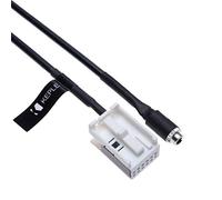 AUX Female Audio Cable Car Adapter Compatible with E60 E63 E64 E65 E66 E81 E82 E87 E88 E90 E91 E92 E93 CD Player Navigation Nav | 12 pin Changer Transmiter 3.5 Male Lead Cord Extension Wire | 1.5m