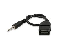 AUX to USB Adapter, 3.5mm Male Aux Audio Jack Plug to USB 2.0 Female Jack OTG Cord Converter Cable Lead for Car Stereo, MP3, CD Player, Truck Vehicle, Car Need Decoding Function
