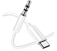 Aux to usb c Cable for i-Phone, USB C Aux Cable, USB Type C to 3.5MM Audio Aux Jack Adapter Auxiliary Cord for Car Compatible with i-Phone 17,16,15 Pro Max, For Sam-sung S23 S22 S21 S20 & More (White)