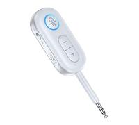 AUX Wireless Adapter, 2 in 1 Auxiliary Input Adapters, Portable Wireless Transmitter and Receiver, Compatible with Car & Home Stereo Systems for Easy Audio Streaming, Color White