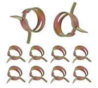 AUXBC 10Pcs 1Inch Spring Band Type Fuel Hose Clamps, 25mm Silicone Vacuum Hose Pipe Clamp Fasteners, Water Pipe Air Tube Clamps, Fit 25-30mm OD Hose