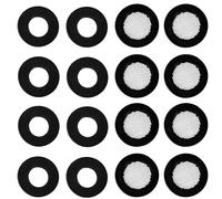 AUXBC 1Inch 8PCS Shower Filter Gaskets+8PCS Rubber Washers, Seal Faucet Washers, O Ring Hose Gasket Filter Net Shower Head Gasket Rubber Washer for Water Faucet Shower Garden Hose Connector