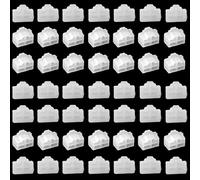 AUXBC 40PCS Silicone RJ45 Ethernet Port Anti-Dust Cover Plugs Protector Stopper Cap for Female Port Router Switch Computer TV Network Devices, Transparent