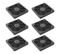 AUXBC 6PCS 80mm Black Square Plastic Cooling Fan Filter Cover Dust-Proof Mesh Screen for PC Computer Case Server Chassis Ventilation Grill Guard Protection Kit Compatible