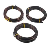 AUXBC Bonsai Training Wire Kit 3 Sizes, 2.5mm/3.0mm/4.0mm Anodized Aluminum Bonsai Wire, Antique Bronze Aluminum Wire Set for Bonsai Trees Shaping and Training(100g Each Size)