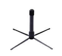 AUXBC Portable Flute Stand Holder, Black Metal Foldable Flute Support, 4-Leg Stable Flute Base, Lightweight Wind Instrument Bracket for Oboe, Flute, Clarinet, Soprano Saxophone, etc.