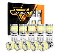 Auxbeam 2023 Upgraded 194 LED Bulbs White 10 PCS, 400% Brighter Canbus Error Free 168 2825 T10 W5W LED Light Bulbs for License Plate Lights Interior Lights Dome Map Light, 30-SMD