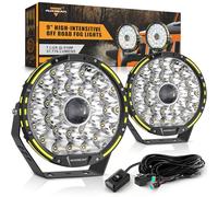 Auxbeam 360-PRO Series 9 Inch Round Off Road Lights, 270W LED Driving Lights 37776LM Spot Flood Combo Light Bar, Auxiliary Light Pods Bumper Work Lights Offroad Lighting