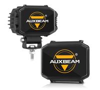 Auxbeam 4 Inch LED Pod Covers, Square Off Road Light Protective Covers, Black Cube Offroad Plastic Light Cover for Trucks Jeep
