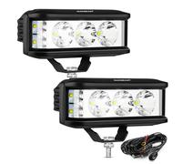 Auxbeam 5in 68W Offroad Driving Lights, 6800LM Side Shooter LED Light Bar with White Spot Flood Combo Beam, Waterproof Offroad Fog Light for UTV ATV Jeep Wrangler Motor Truck Boat