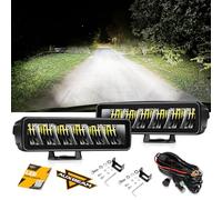 Auxbeam 60W LED Light Pods, 6.3 inch Square Offroad Driving Beam Pod Lights Bar, IP68 Waterproof White Off Road Light with Wiring Harness for Jeep Trucks SUV ATV UTV