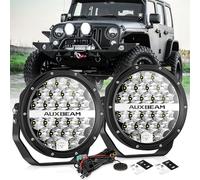 Auxbeam 7in Round LED Driving Lights, 240W 24000LM High Power Offroad Spot Lights Round LED Light Bar with DRL Mode & DT Wiring Harness for Wrangler Ford Chevy Truck SUV Pickup