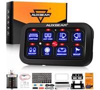 Auxbeam 8 Gang Switch Panel BB80, Universal Circuit Control Relay System Box with Automatic Dimmable On-Off LED Switch Pod Touch Switch Box for Car Pickup Truck Boat ATV UTV, Blue 2 Years Warranty