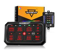 Auxbeam 8 Gang Switch Panel RB80 XL 5.3 Inch RGB Switch Pod Toggle Momentary Pulsed 12-24V Led Switch Panel Auxiliary Circuit Control Relay System for Truck Car Offroad UTV Waterproof 2 Years Warranty