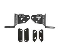 Auxbeam Dual A-Pillar Offroad LED Light Pods Mounting Brackets, Pack of 2 | for Jeep Wrangler JK 2007-2017, Adjustable for 2-5 Inch Ditch Lights, Lower Windshield Mount Kit, Black Powder Coated Steel