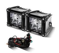 Auxbeam FA Series 3 Inch LED Pods Flood Beam 40W 4800LM Offroad Cube Light Bar Square Ditch Lights Backup Reverse for Trucks, ATVs, UTVs, Jeeps, Cars, Motorcycles, Pair