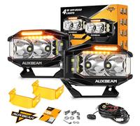Auxbeam V-MAX Series LED Light Pod, 270° Side Shooter LED Offroad Lights with Amber DRL, 4 Inch Auxiliary Ditch Light for Truck ATV Jeep Ford