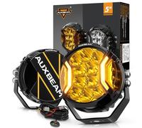 Auxbeam V-Ultra Series 5Inch 172W Side Shooter LED Pods, Multiple Modes Amber DRL + Spot Lights, 20400LM Offroad Round Fog Light Bar 270° Wider Range Yellow Spotlights with Covers, Pair