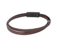 Auxere Bracelet Leather KXD0872-22 cm - Man - Genuine Leather Brown 22 cm