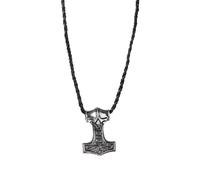 Auxere Thors Hammer Necklace Stainless Steel KXD0285 - Man - Stainless Steel Silver 50 cm