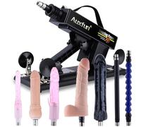 Auxfun Sex Machine for Women and Men, Dildo Machine with 7 Attachments, Automatic Sex Thrusting Machine with Realistic Dildo, Love Machine for Adult, Sex Toys Thruster for Hands-Free Play for Couples