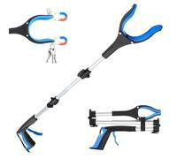 AUXHCYL 36in/91cm Litter Pickers for Adults, Helping Hand Grabber Stick for Disabled, Elderly Aids for Daily Living, Reacher Grabber for Bending, Pick Up Stick Grabber Disability Aid (Blue)