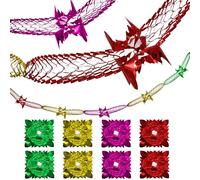 AUXHCYL 8Pcs Christmas Ceiling Decorations, Foil Christmas Hanging Garlands for Ceiling, Streamers for Xmas Party Decorations Indoor(3m)