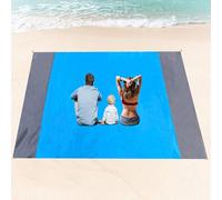 AUXHCYL Beach Blanket Beach Mat, 200x250cm Picnic Blanket Large, Sandless Beach Blanket Waterproof Sandproof,with 4 Stakes for 5-8 Adults,Lightweight Beach Accessories,Camping,Outdoor Essentials
