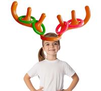 AUXHCYL Christmas Party Ring Toss Game Inflatable Reindeer Antler Hat, Novelty Gifts for Friends, Fun Games for Kids Adults Xmas