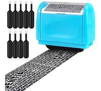 AUXHCYL Confidential Roller Stamp, Identity Theft Rolling Data Defender, Included 9 Pack Refills, Address Blocker and Privacy Safety, ID Blackout Security (Blue)