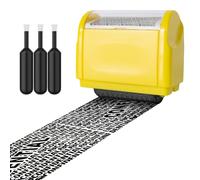AUXHCYL Confidential Roller Stamp with 3 Pack Refills,Identity Theft Rolling Data Defender, Address Blocker and Privacy Safety, ID Blackout Security (Yellow)