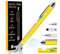AUXHCYL Gifts for Men, 9 in 1 Multi Tool Pen, Secret Santa Gifts, Christmas Gifts for Grandad/Dad, Tactical Pen Gift Set for Men