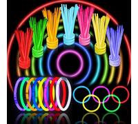 AUXHCYL Glow Sticks Party Packs - 205 Pcs Festival Accessories Glasses Kit and Connectors - Party Supplies for Children Adults - Halloween Neon GlowSticks Glow in The Dark