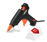AUXHCYL Hot Glue Gun Kit, Mini Glue Gun for Crafting with 60pcs Hot Glue Sticks, Fast Heating Small 20W Glue Guns for DIY Handicrafts, Home Repairs, Art, Cards, and Glass (Black)