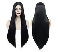 AUXHCYL Long Black Wigs for Women, Synthetic Long Straight Wig for Cosplay, Party & Carnival,Halloween Costume Wigs